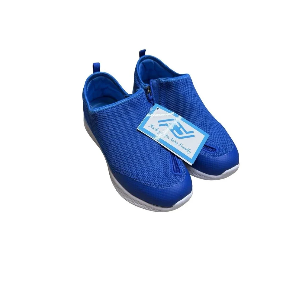 Friendly Shoes Adaptive Kids shoes The Force Zipper Blue Big Kid size 5 NEW